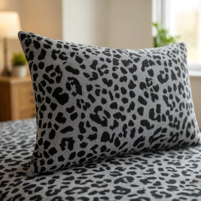Комплект постельного белья двуспальный муслин жатка люкс 180*220 см Leopard