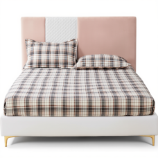 Комплект трикотажний простирадло на резинці 160*200 см з наволочками, checkered