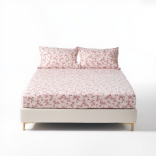 Комплект трикотажний простирадло на резинці 180*200 см з наволочками, blossom