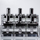 Набор банок для сыпучих продуктов с ложкой 6 шт, хром