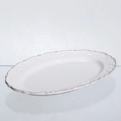 Блюдо сервировочное Golden Pearl фарфоровое овальное 20×13,5 см