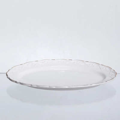 Блюдо сервировочное Golden Pearl фарфоровое овальное 20×13,5 см