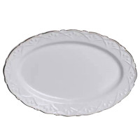 Блюдо сервировочное Golden Pearl фарфоровое овальное 20×13,5 см