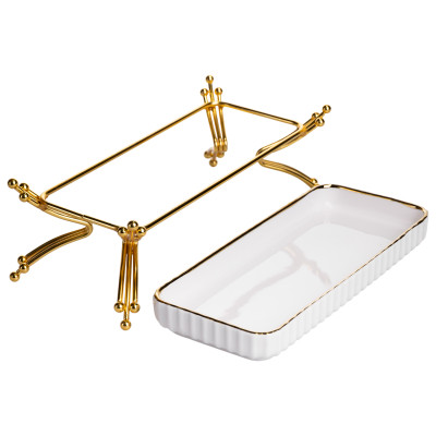 Блюдо сервировочное фарфоровое Casual 25*10,5*3,5 см