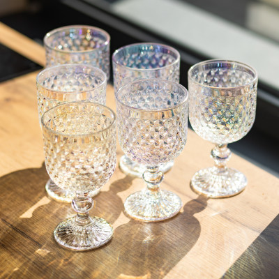 Набір келихів для вина 6 штук по 300 мл, rainbow