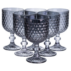 Набор бокалов для вина 6 штук по 300 мл, серый