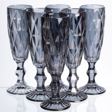 Набор бокалов для шампанского Fractal 6 штук по 180 мл