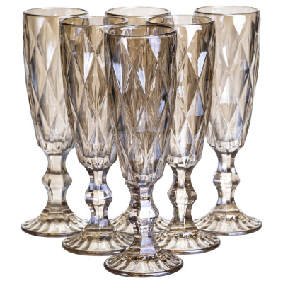 Набір келихів для шампанського Citrine 6 штук по 180 мл