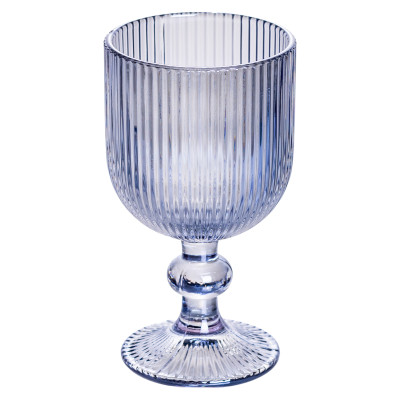 Набір келихів для вина 6 штук по 220 мл рельєфних, блакитний Набір келихів для вина 6 штук по 220 мл рельєфних, блакитний