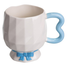 Чашка фарфоровая на ножке 400 мл, голубой