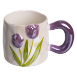 Чашка фарфоровая Тюльпан 400 мл, фиолетовый Чашка фарфоровая Тюльпан 400 мл, фиолетовый