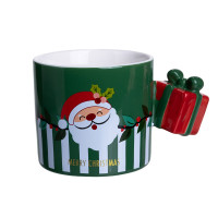 Чашка порцелянова Merry Christmas 400 мл, зелений