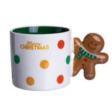 Чашка фарфоровая Merry Christmas 400 мл, разные цвета