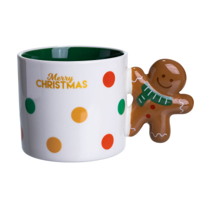 Чашка фарфоровая Merry Christmas 400 мл, разные цвета