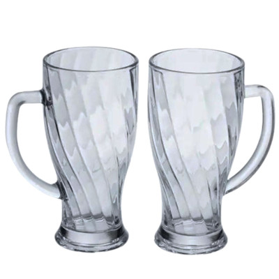 Набір кухлів для пива Glass Mug скляних 2 штуки по 420 мл
