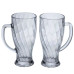 Набір кухлів для пива Glass Mug скляних 2 штуки по 420 мл