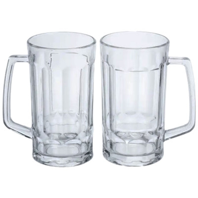 Набір кухлів для пива Beer Stein скляних 2 штуки по 530 мл