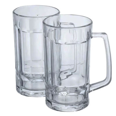 Набір кухлів для пива Beer Stein скляних 2 штуки по 530 мл Набір кухлів для пива Beer Stein скляних 2 штуки по 530 мл