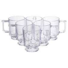 Набор чашек стеклянных Goblet 6 штук по 300 мл, clear