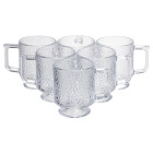 Набор чашек стеклянных Goblet 6 штук по 300 мл, hammer