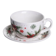 Чашка с блюдцем Christmas Tree из фарфора 300 мл