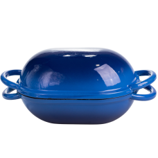 Форма-жаровня для хліба чавунна емальована 1,4 л, синій
