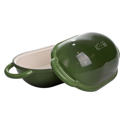 Форма-жаровня для хліба чавунна емальована 1,4 л, зелений Форма-жаровня для хліба чавунна емальована 1,4 л, зелений