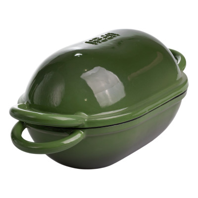 Форма-жаровня для хліба чавунна емальована 1,4 л, зелений Форма-жаровня для хліба чавунна емальована 1,4 л, зелений