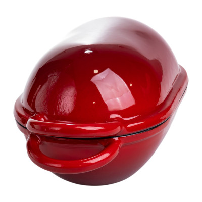 Форма-жаровня для хліба чавунна емальована 1,4 л, червоний