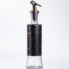 Бутылка для масла с дозатором 300 мл, черный мрамор