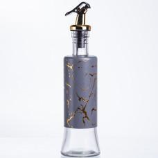 Бутылка для масла с дозатором 300 мл, серый мрамор