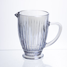 Кувшин для напитков 1,2 л ребристый из толстого стекла, голубой