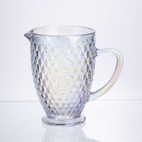 Кувшин для напитков 1,2 л из толстого стекла фигурный, rainbow