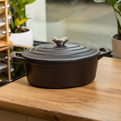 Гусятница чугунная эмалированная 3 л