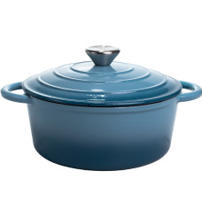 Кастрюля чугунная эмалированная 2,5 л, синий