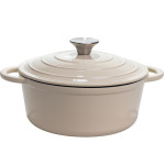 Кастрюля чугунная эмалированная 2,5 л, белый