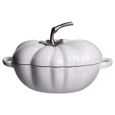 Кастрюля чугунная эмалированная Iron Tomato 2,5 л, белый