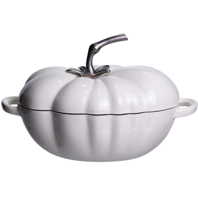 Кастрюля чугунная эмалированная Iron Tomato 2,5 л, белый