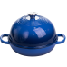 Жаровня-голландська піч чавунна емальована 2 л, синій