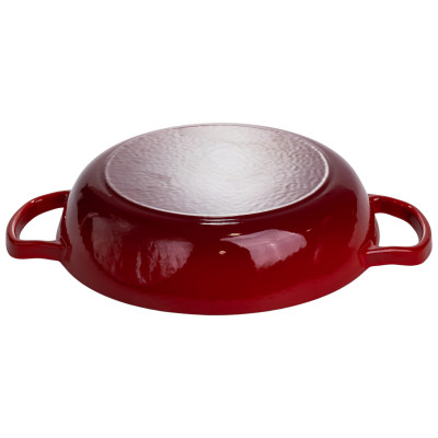 Жаровня-голландська піч чавунна емальована 2 л, червоний
