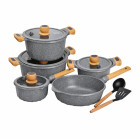 Набор посуды MGC 8 предметов с антипригарным покрытием 1,9/2/3/3,2/5,3 л, серый