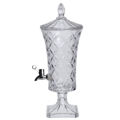 Лимонадниця скляна на ніжці Glass Fountain 2 л з краником