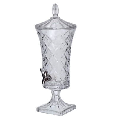 Лимонадниця скляна на ніжці Glass Fountain 2 л з краником