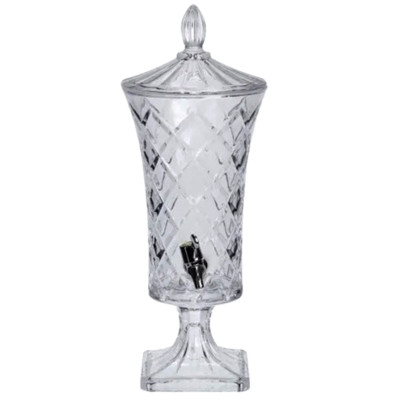 Лимонадниця скляна на ніжці Glass Fountain 2 л з краником