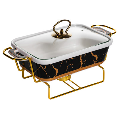 Мармітниця порцелянова для інших страв Black Marble 1 л Мармітниця порцелянова для інших страв Black Marble 1 л