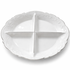 Менажница фарфоровая 4 секции 27 см