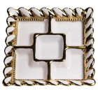 Менажница фарфоровая Tiffany квадратная на 5 секций 25×25×3,5 см