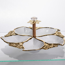 Менажница фарфоровая Leaf на 5 секций 30 см