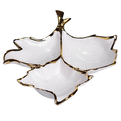 Менажниця порцелянова на 3 секції 37*28*7.5 см