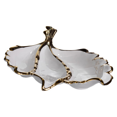 Менажница фарфоровая на 3 секции 40*25*7.5 см Менажница фарфоровая на 3 секции 40*25*7.5 см